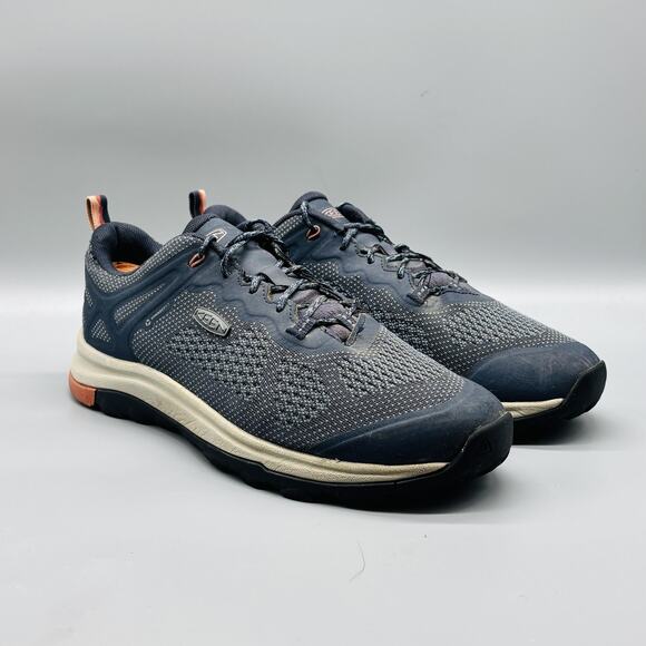 Keen Shoes Womens 11 Blue Gray Mesh Low Top Waterproof Trail Hiking Sneakers - Picture 2 of 11